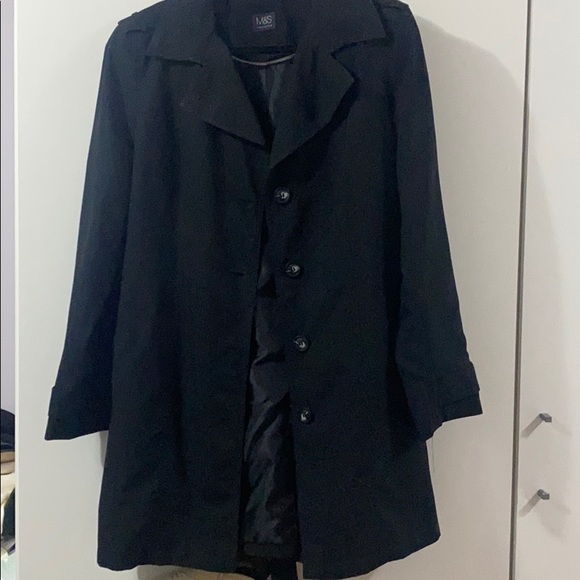 Never worn Marks and Spencer trench coat (black) - Picture 2 of 4